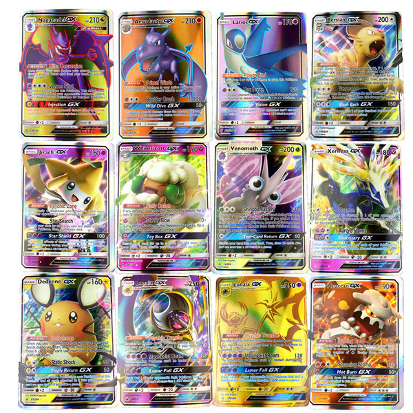 100 200Pcs English GX Pokemones Cards Toys card Game Battle Carte Trading Energy Charizard Collection Card Toy