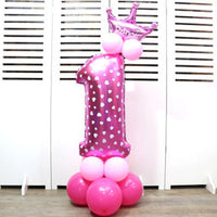 32-inch Digital Balloon Birthday Balloons Children Number Foil Balloons Happy Birthday Party Decorations Kids Ballon Cartoon Hat