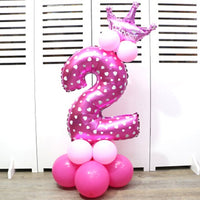 32-inch Digital Balloon Birthday Balloons Children Number Foil Balloons Happy Birthday Party Decorations Kids Ballon Cartoon Hat