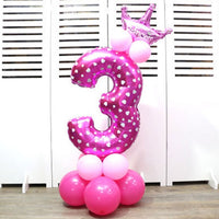 32-inch Digital Balloon Birthday Balloons Children Number Foil Balloons Happy Birthday Party Decorations Kids Ballon Cartoon Hat