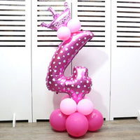 32-inch Digital Balloon Birthday Balloons Children Number Foil Balloons Happy Birthday Party Decorations Kids Ballon Cartoon Hat