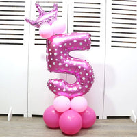 32-inch Digital Balloon Birthday Balloons Children Number Foil Balloons Happy Birthday Party Decorations Kids Ballon Cartoon Hat