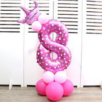 32-inch Digital Balloon Birthday Balloons Children Number Foil Balloons Happy Birthday Party Decorations Kids Ballon Cartoon Hat