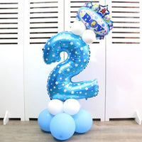 32-inch Digital Balloon Birthday Balloons Children Number Foil Balloons Happy Birthday Party Decorations Kids Ballon Cartoon Hat