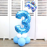 32-inch Digital Balloon Birthday Balloons Children Number Foil Balloons Happy Birthday Party Decorations Kids Ballon Cartoon Hat