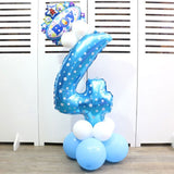 32-inch Digital Balloon Birthday Balloons Children Number Foil Balloons Happy Birthday Party Decorations Kids Ballon Cartoon Hat