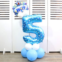 32-inch Digital Balloon Birthday Balloons Children Number Foil Balloons Happy Birthday Party Decorations Kids Ballon Cartoon Hat