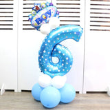 32-inch Digital Balloon Birthday Balloons Children Number Foil Balloons Happy Birthday Party Decorations Kids Ballon Cartoon Hat