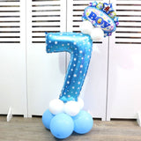 32-inch Digital Balloon Birthday Balloons Children Number Foil Balloons Happy Birthday Party Decorations Kids Ballon Cartoon Hat