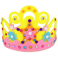 DIY Crafts Toy Crown Creative Paper Sequins Flowers Stars Patterns Toys for Kids Children Kindergarten Art Party Decorations