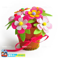 Handmade diy Potted Bouquet Material Package Crafts Kids Simulation Sewing Potted Kindergarten Children's Toys