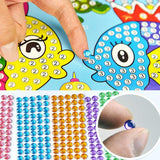 Children Diamond Stickers Creative DIY Handmade Painting Cartoon Diamond Sticker Toys Kit Kids Educational Puzzle Stickers Toys