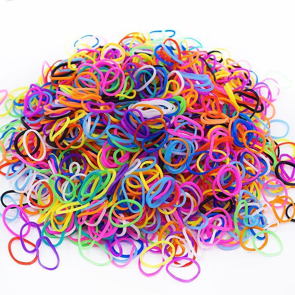 1200pcs Rubber Loom DIY Patience Toys For Children Lacing Bracelet Silicone Rubber Bands Elastic Rainbow Weave Gifts DIY Toys