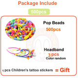 Diy Pop Beads Girls Toys Creativity Needlework Kids Crafts Children's Bracelets Handmade Jewelry Fashion Kit Toy For Girl Gift