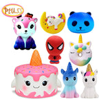 Cake Squishy Super Hero Spiderman Deer Squishies Toy Squeeze Squishi Toy Squishie Slow Rising Stress Relief Toys For Childrens