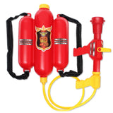 Atrezo rojo al aire libre pistola de agua de verano para niños rociador de playa de plástico para niños regalo bombero juguete duradero