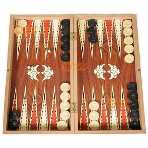 Wooden Skill Game Backgammon Turkish Ottoman Board Game Large Size 48x48 Size Custom Design Backgammon