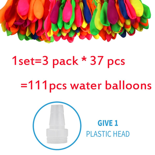 111pcs Creative Water Balloons Filling Magic Balloon Children Water War Game Supplies Kids Summer Outdoor Party Beach Toy